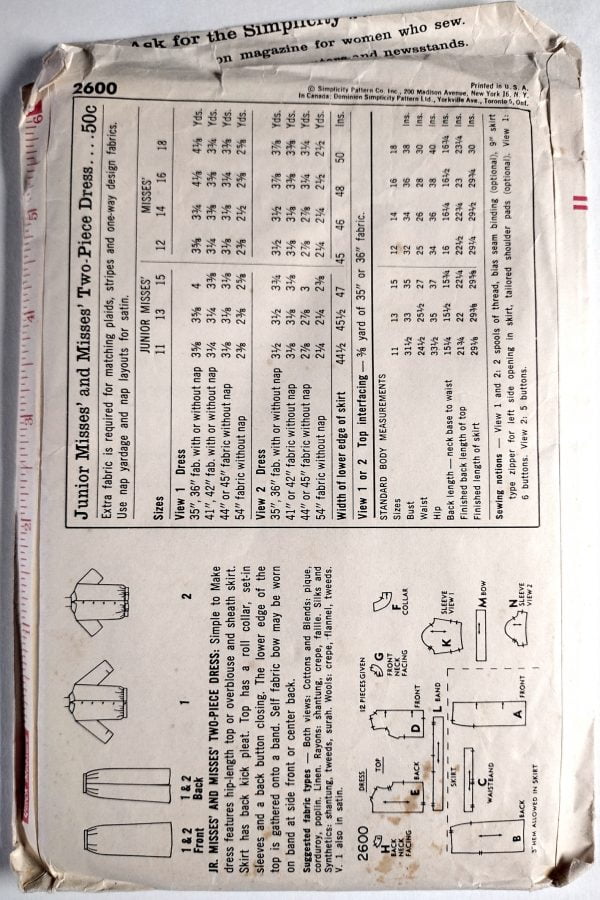 Simplicity 2600 A - Image 2